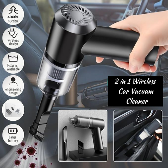 2 in 1 Wireless Car Vacuum Cleaner